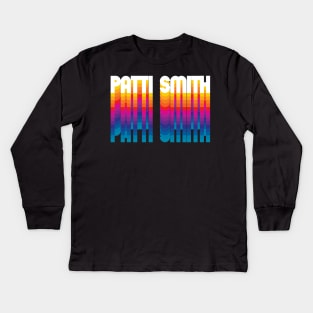 Retro Patti Proud Name Personalized Gift Rainbow Style Kids Long Sleeve T-Shirt